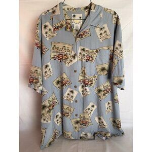 Banana Cabana Men’s Silk Shirt Resort Wear